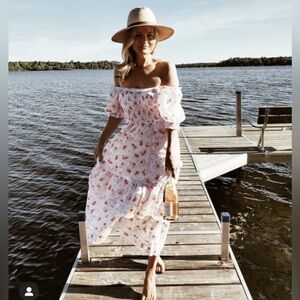 LoveShackFancy x Target Cosette floral puff sleeve midi dress XS